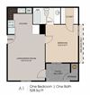 A1 | 1 BED / 1 BATH | 528 SQ FT A1 | 1 BED / 1 BATH | 528 SQ FT